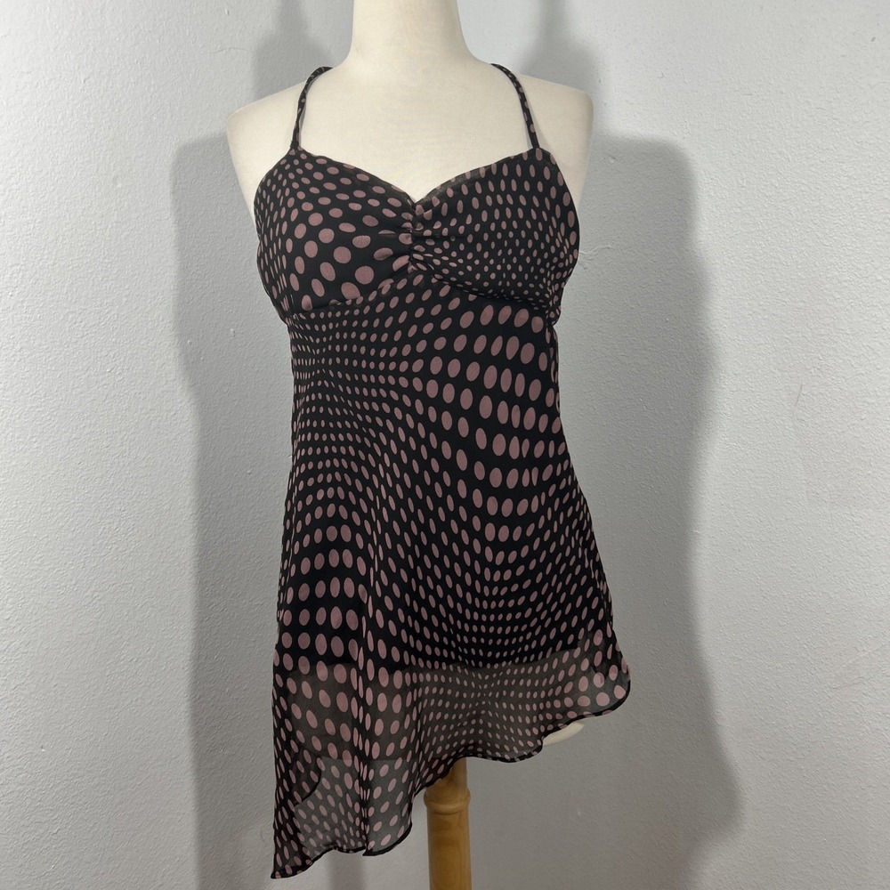 Tramp‎ Dress Womens M Polka Dot Babydoll Asmy Indie Sleaze Modcore Whimsical